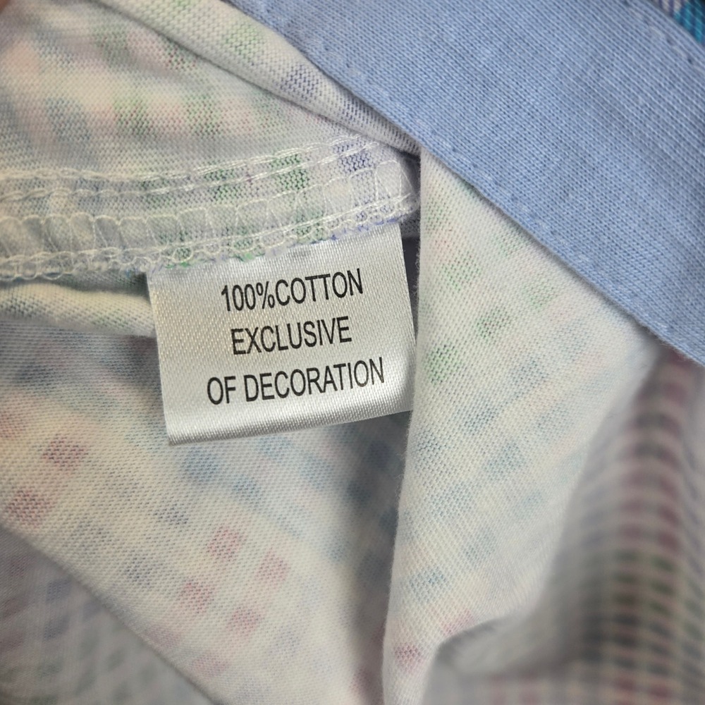 Tailorbyrd Collection‎ Mens Short Sleeve Button Down Shirt Gingham Medium Pastel - Picture 5 of 6